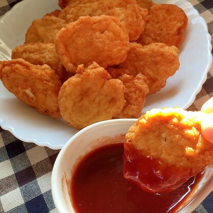 豆腐で柔らか♫鶏むね肉のチキンナゲット